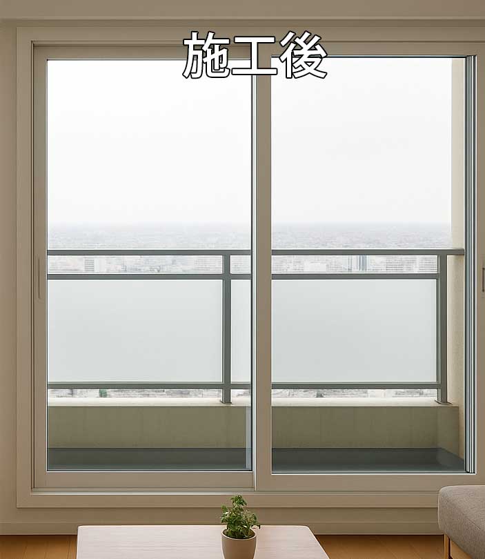 施工後の窓