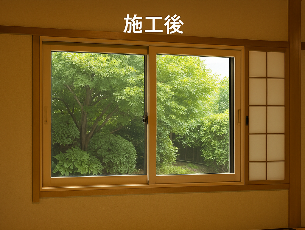 施工後の窓