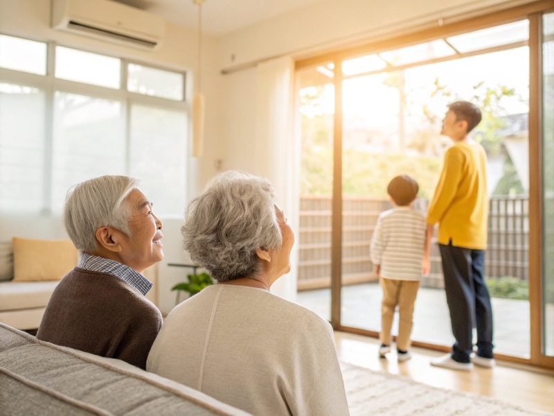快適に過ごす大阪の家族