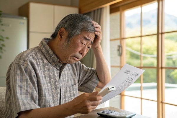 高額な電気代に悩む様子